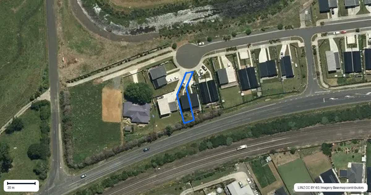 Property context map for 17 Waipuke Street, Pokeno