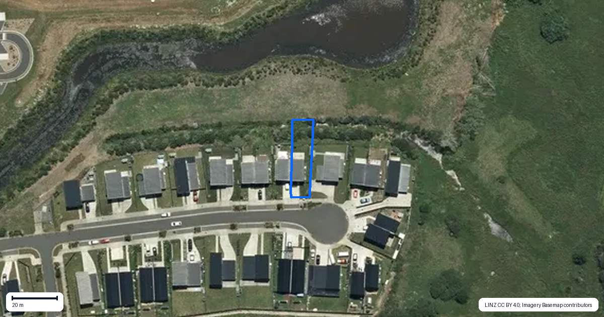 Property context map for 17 Waikaha Street, Pokeno