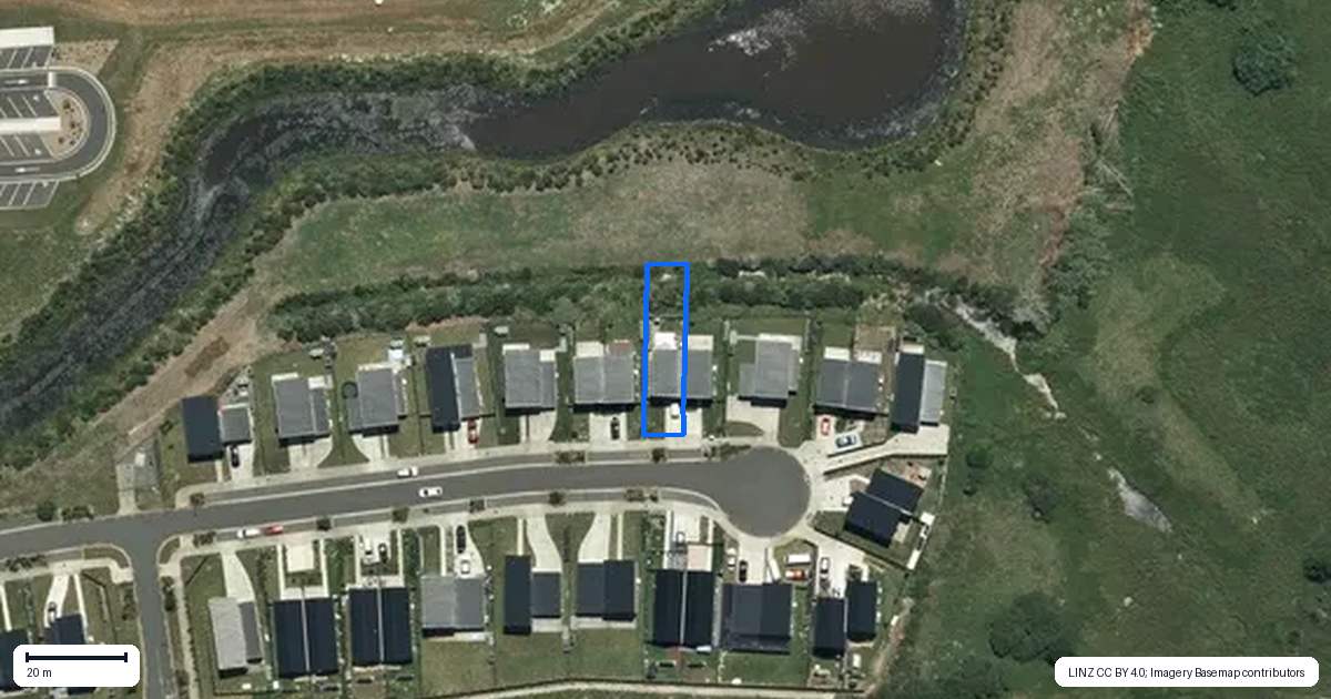 Property context map for 15 Waikaha Street, Pokeno