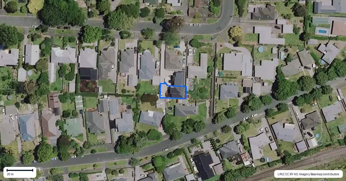 Property context map for 3/20 Young Street, Claudelands, Hamilton