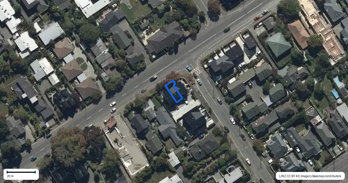 Property context map for 83B Browns Road, St Albans, Christchurch