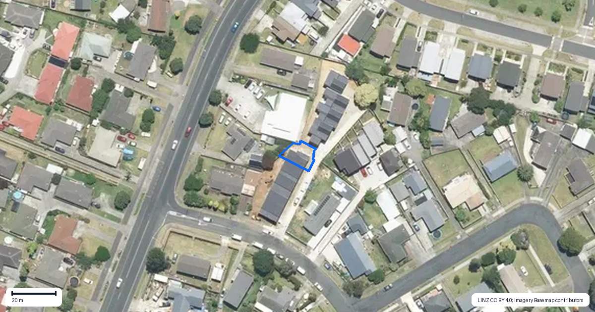 Property context map for 4E Becker Drive, Weymouth, Auckland