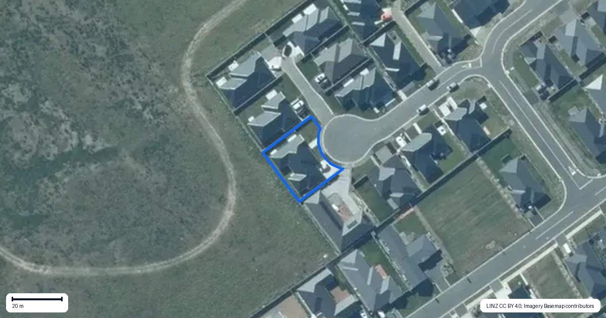 Property context map for 20 Lacuna Place, Rolleston