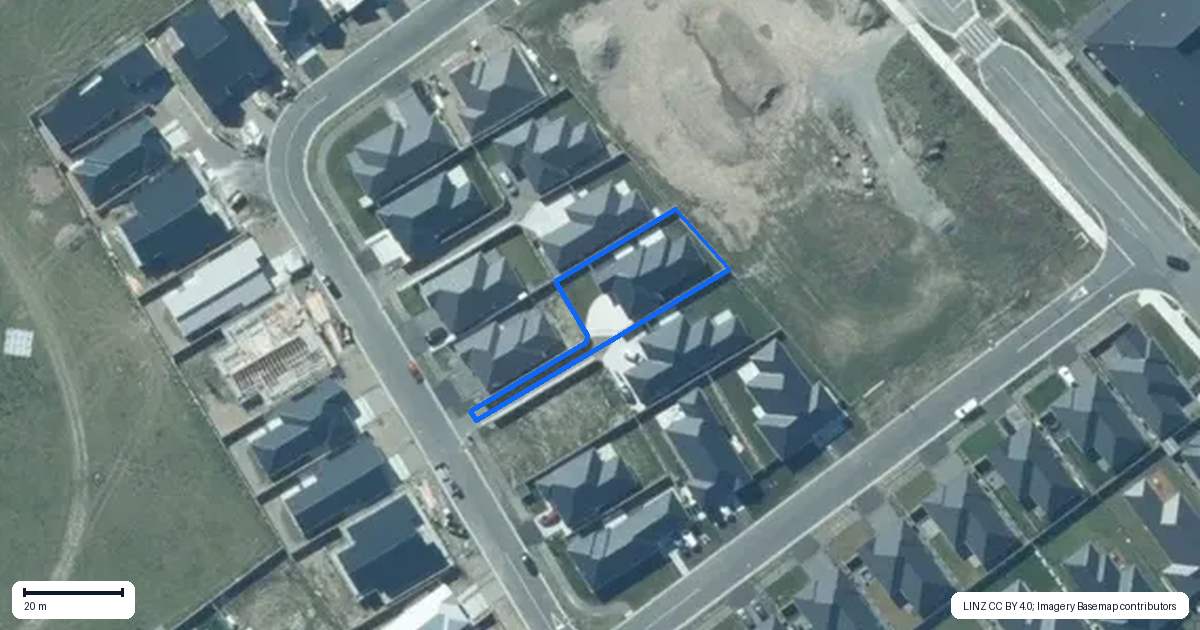 Property context map for 29 Tarata Way, Rolleston
