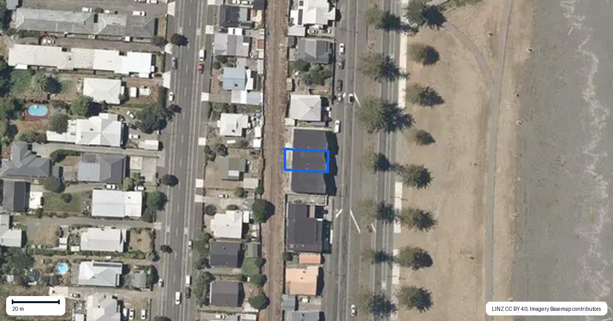Property context map for 583 Marine Parade, Napier South, Napier