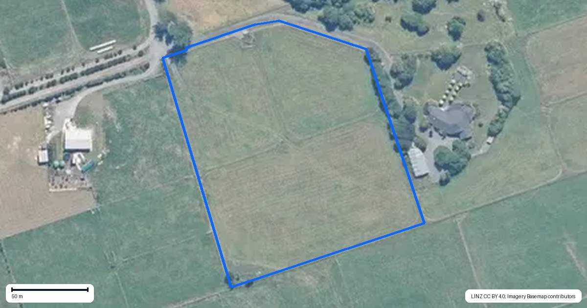 Property context map for 50 Titoki Drive, Kaikoura Flat, Kaikoura