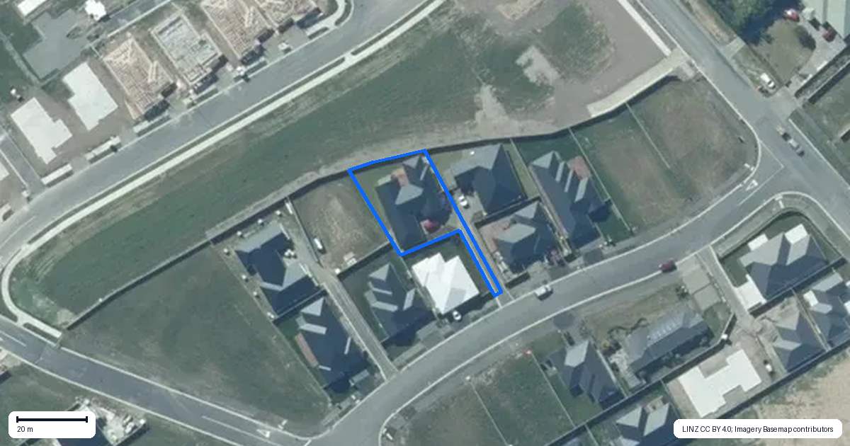 Property context map for 12 Monarch Drive, Rolleston