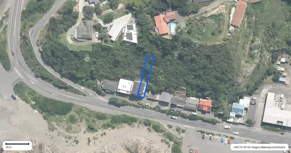 Property context map for 441 The Esplanade, Island Bay, Wellington