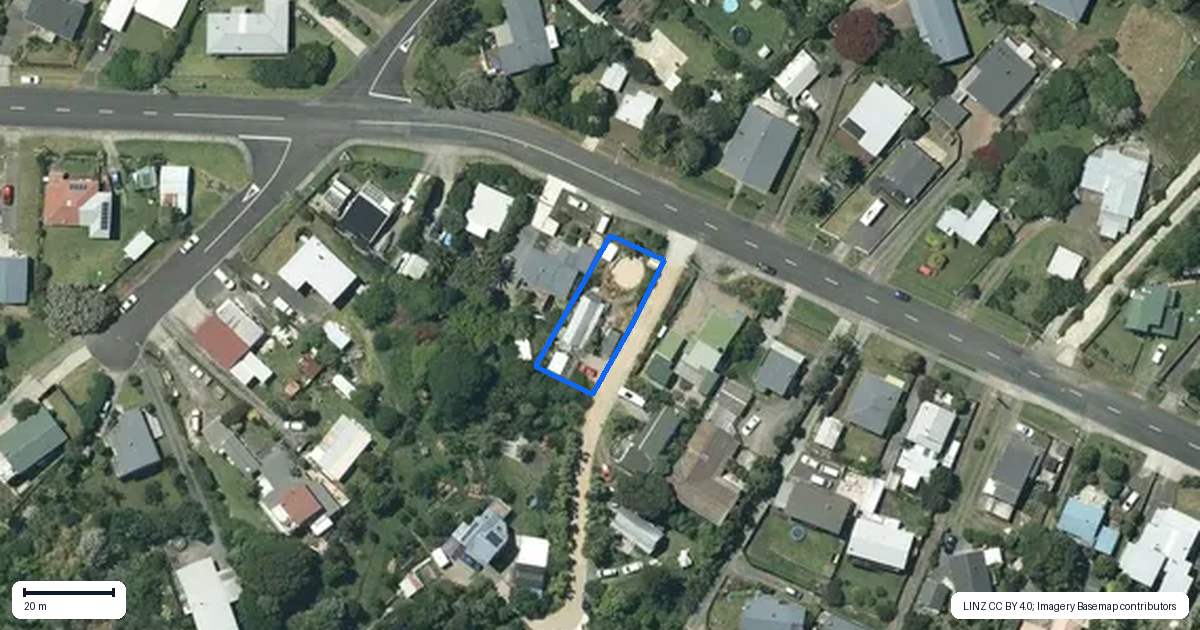Property context map for 25A Government Road, Raglan