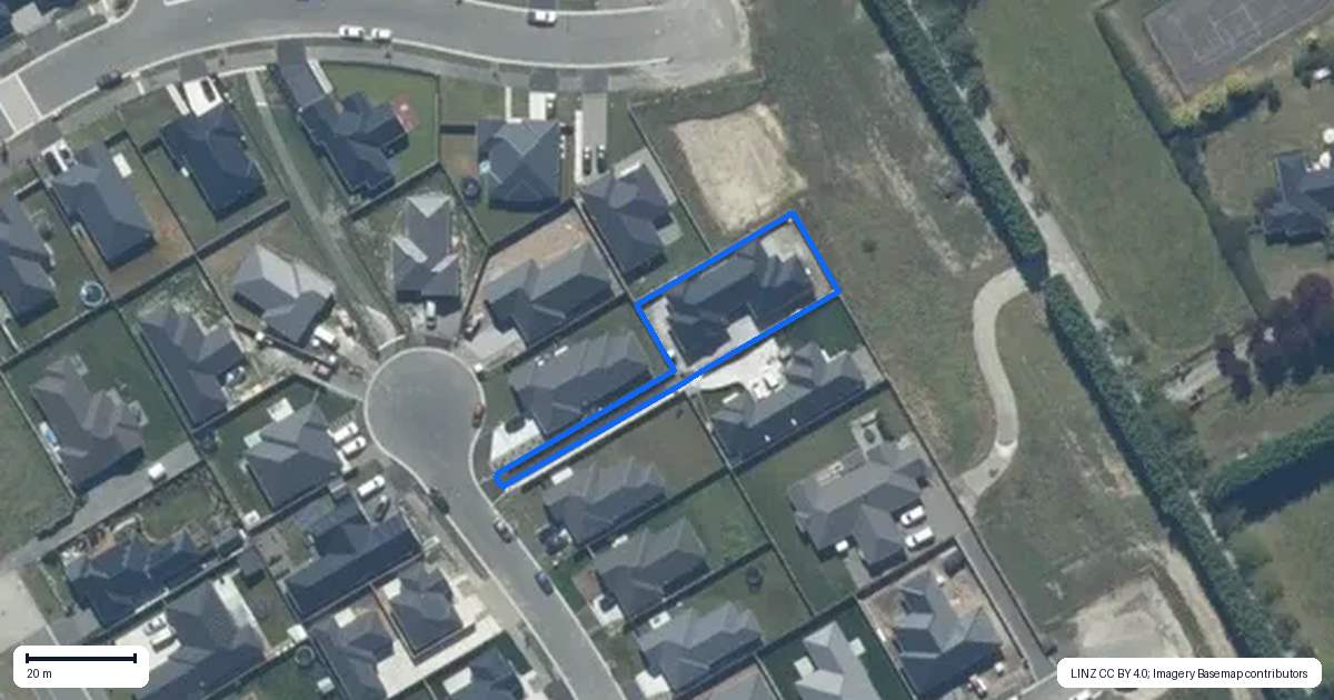 Property context map for 32 Radar Drive, Rolleston