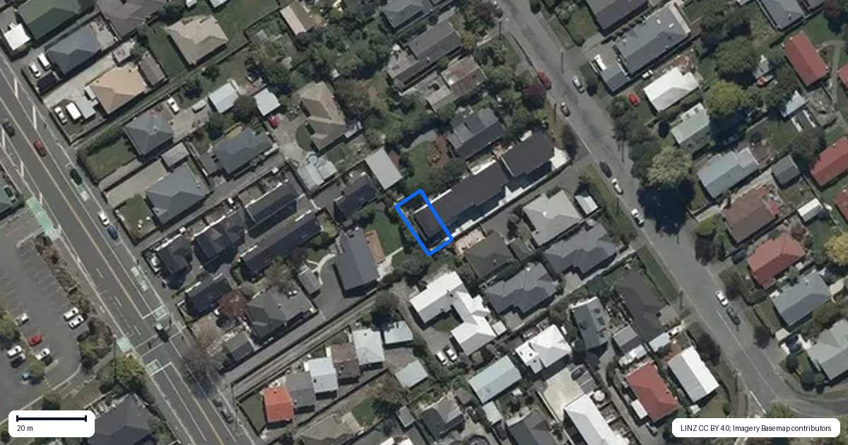 Property context map for 6/21 Mersey Street, St Albans, Christchurch