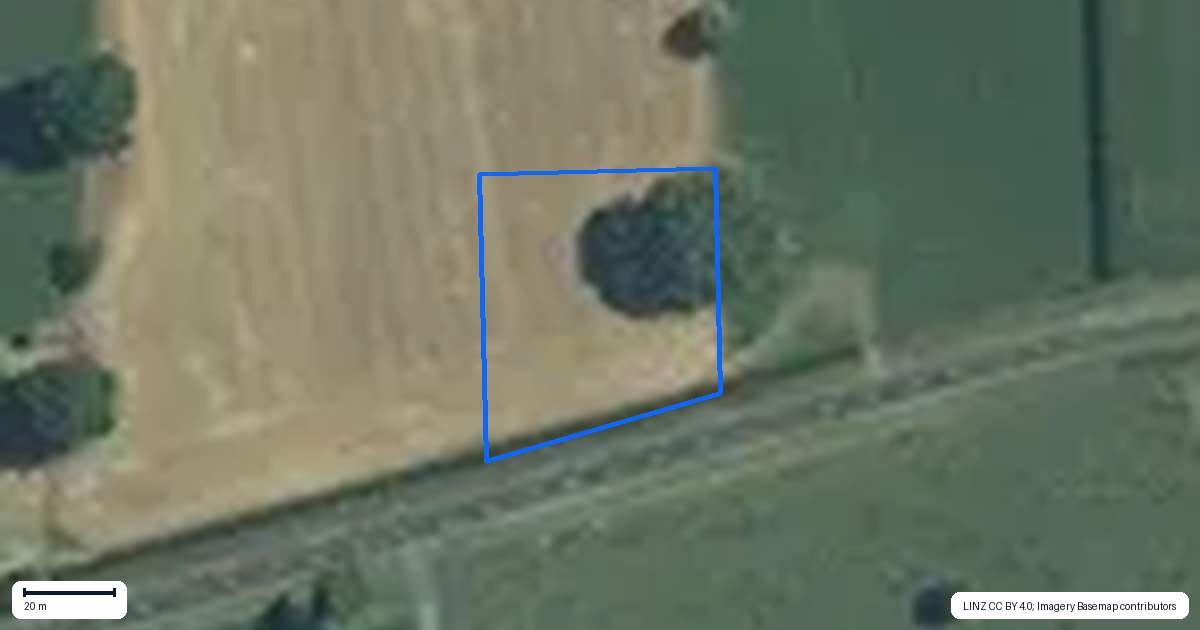 Property context map for 36 Bell Road, Ngahinapouri, Ohaupo