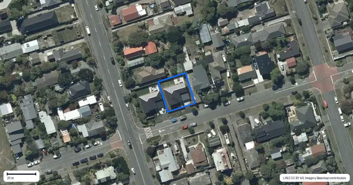Property context map for 44 Jellicoe Street, South New Brighton, Christchurch
