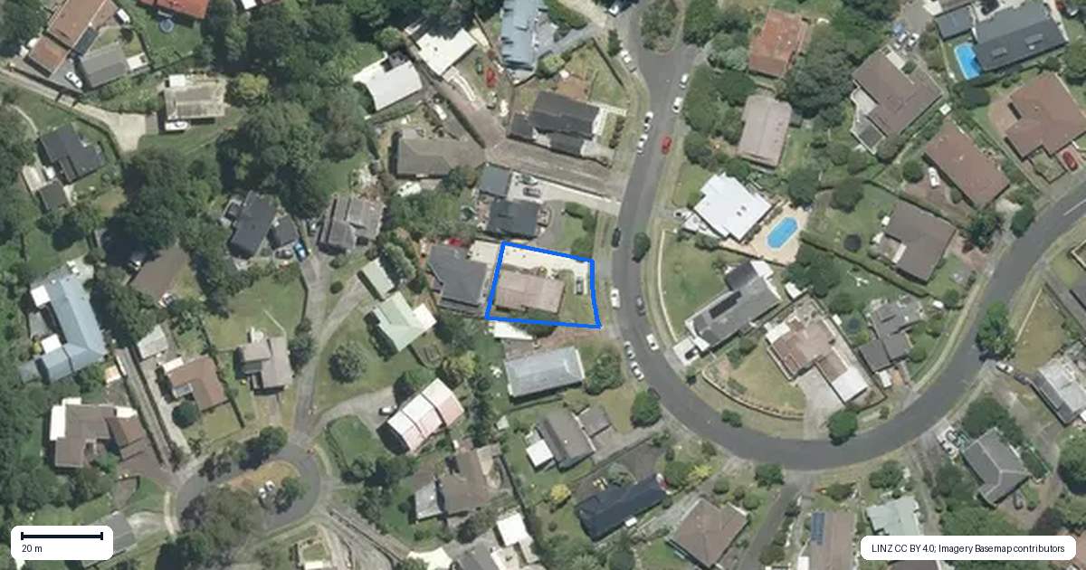 Property context map for 36 Kingsclere Place, Goodwood Heights, Auckland