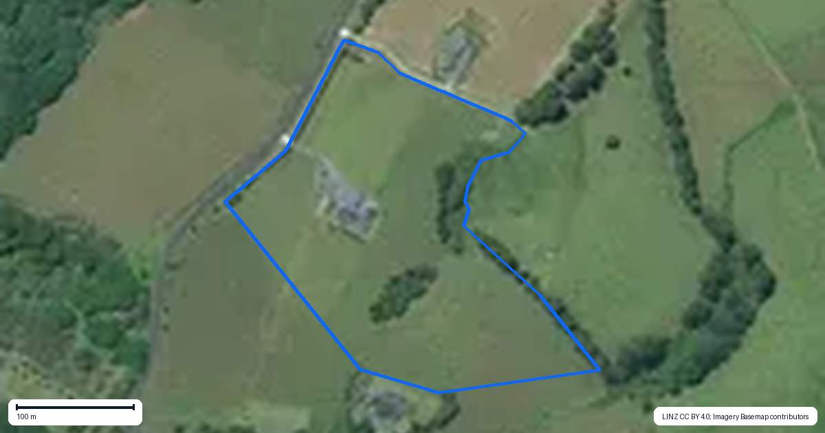 Property context map for 184 Showground Road, Waimate North, Kerikeri