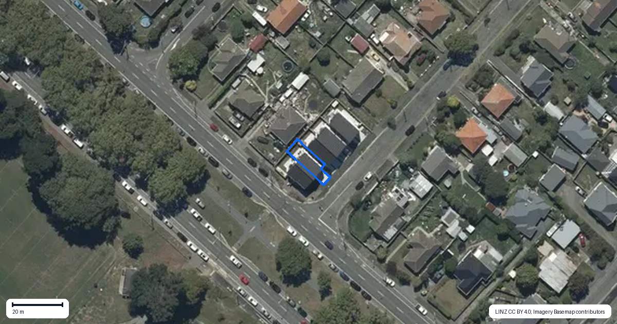 Property context map for 1A Thomas Street, Linwood, Christchurch