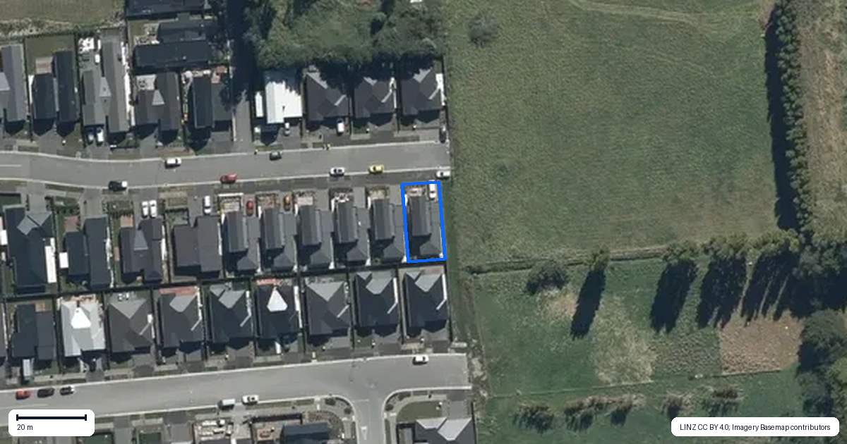 Property context map for 29 Collies Road, Casebrook, Christchurch
