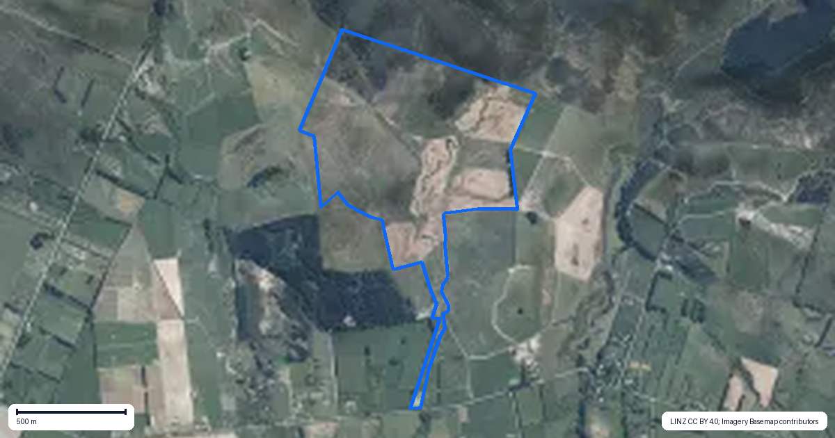 Property context map for 440 Bush Road, Coopers Creek, Oxford