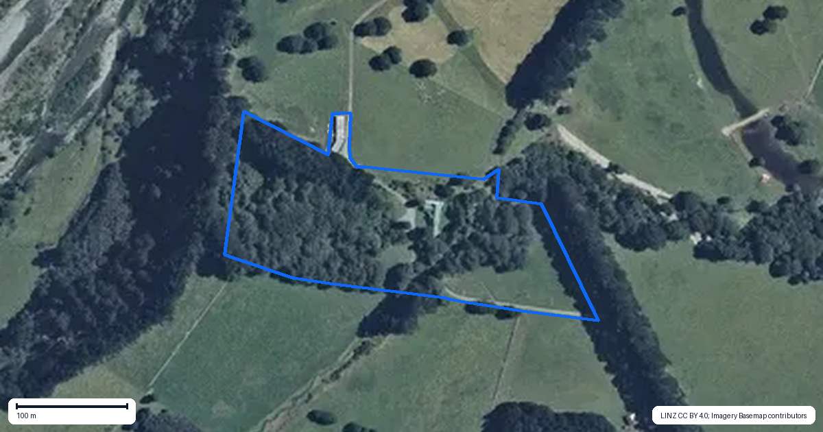 Property context map for 95 Welsh Road, Eketahuna