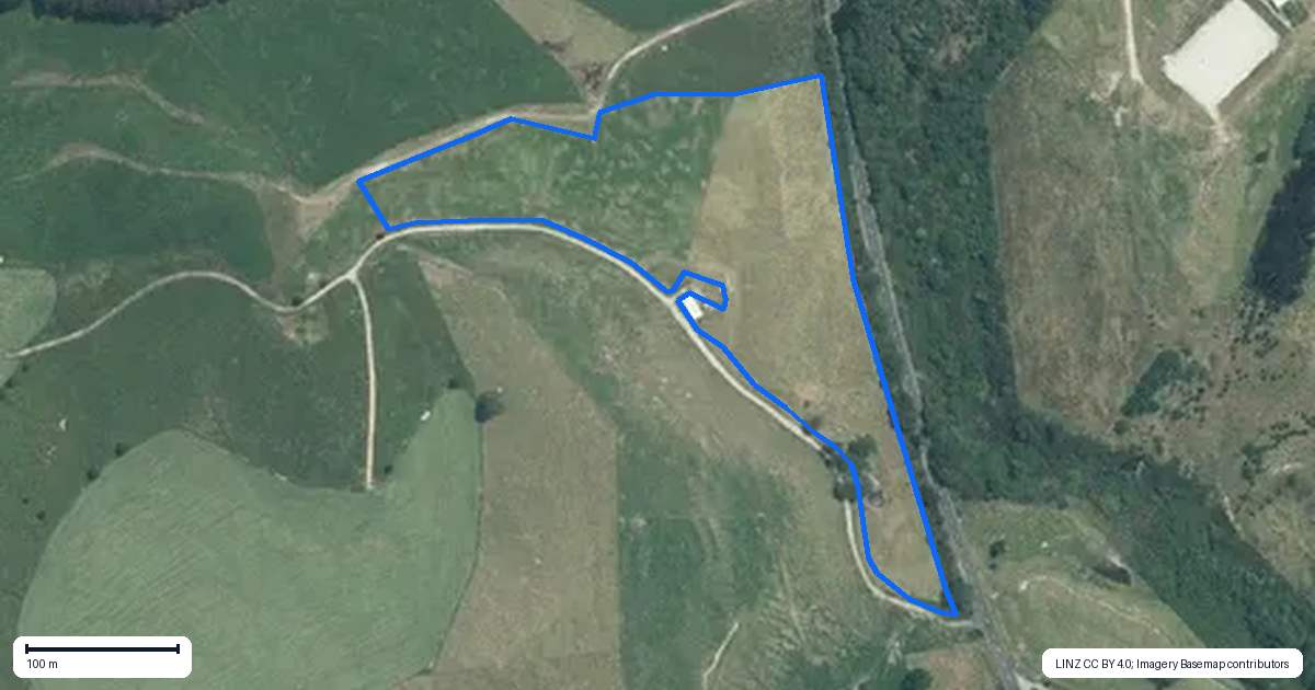 Property context map for 119 Otake Road, Marotiri, Taupo