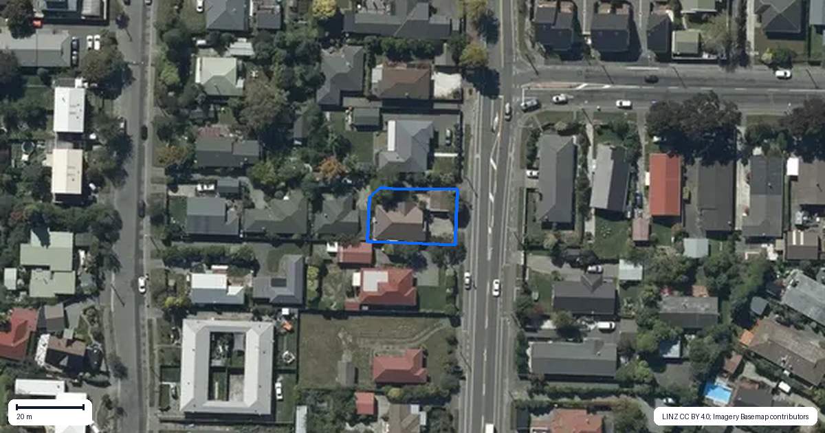 Property context map for 1/163 Centaurus Road, Saint Martins, Christchurch