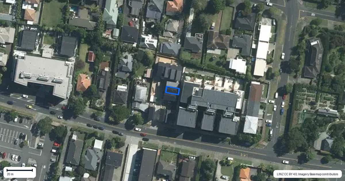 Property context map for 5/246 Kepa Road, Mission Bay, Auckland