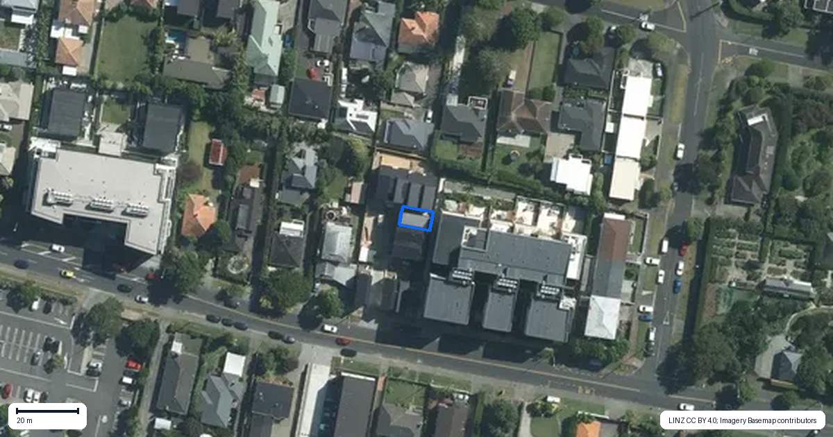 Property context map for 6/246 Kepa Road, Mission Bay, Auckland