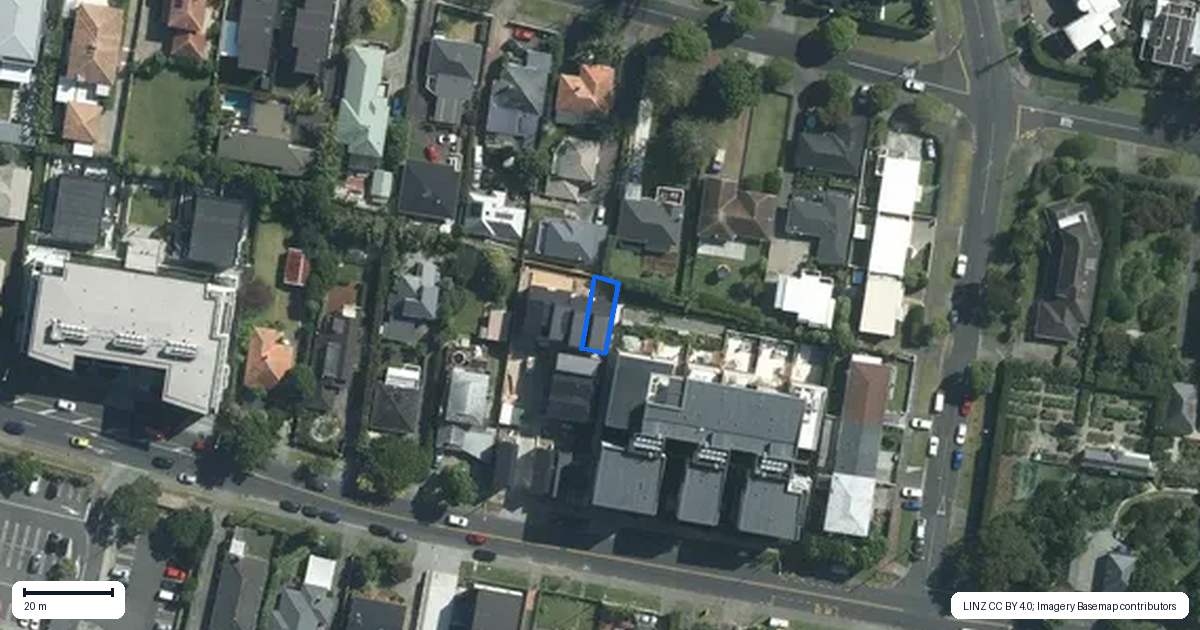 Property context map for 7/246 Kepa Road, Mission Bay, Auckland