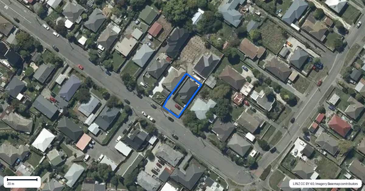 Property context map for 77 Barton Street, Woolston, Christchurch