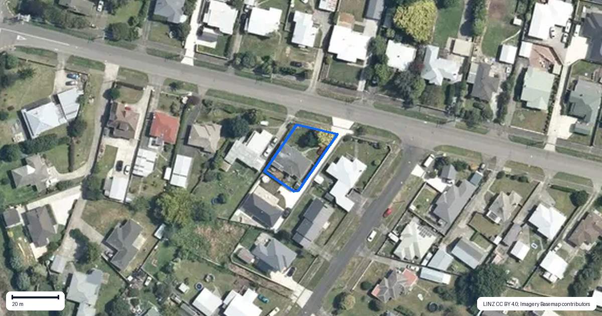 Property context map for 193A South Street, Feilding