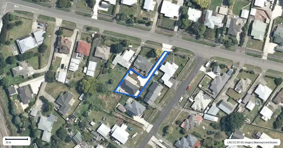 Property context map for 193B South Street, Feilding