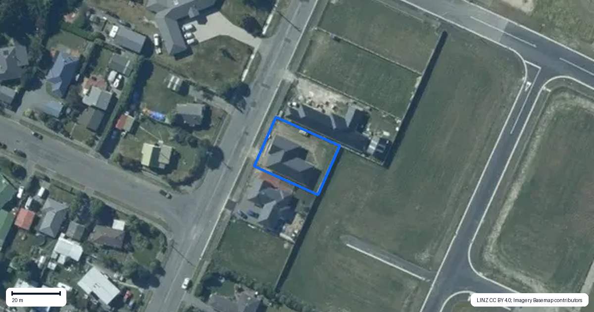 Property context map for 44 Kimberley Road, Darfield