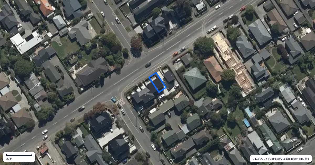 Property context map for 2/90 Innes Road, St Albans, Christchurch