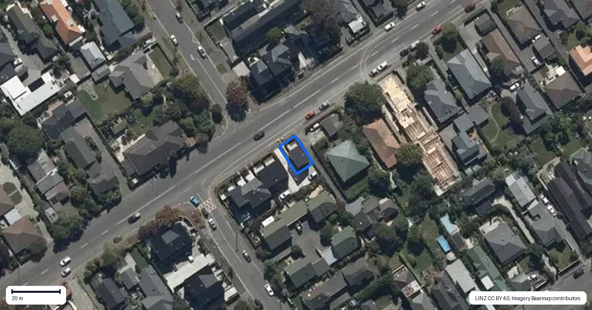 Property context map for 3/90 Innes Road, St Albans, Christchurch