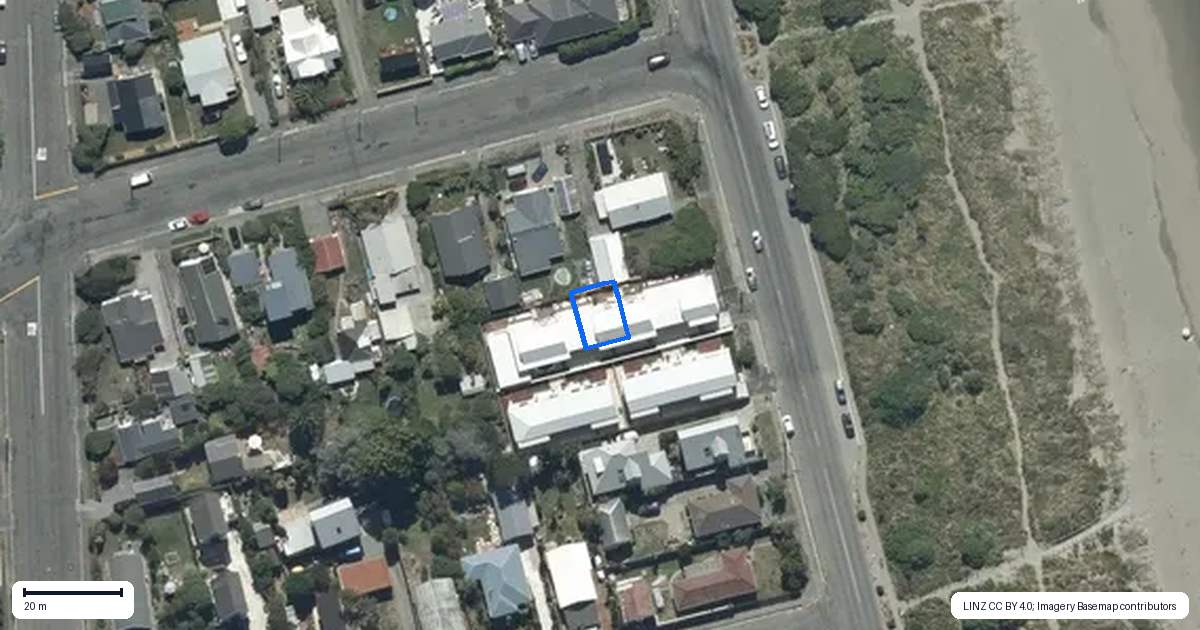 Property context map for 3/49 Marine Parade, North New Brighton, Christchurch