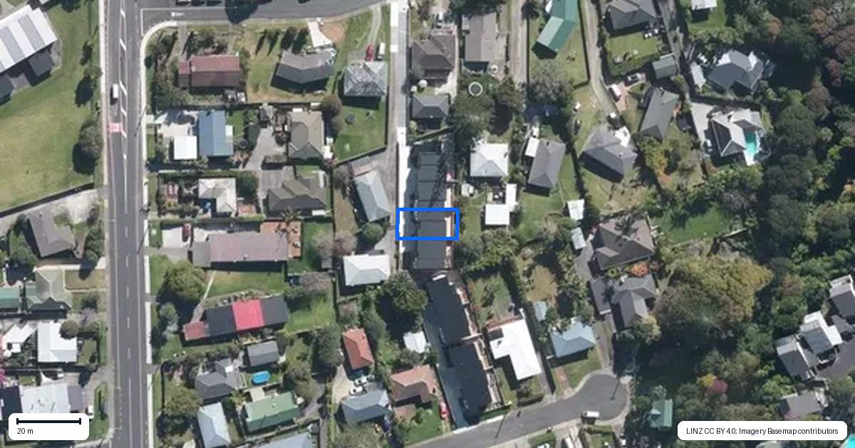 Property context map for 9C Aplin Place, Birkdale, Auckland
