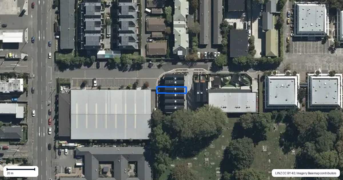 Property context map for 3/30 Amuri Park Lane, Christchurch Central, Christchurch