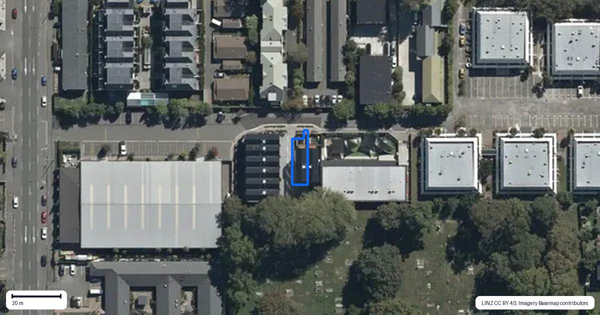 Property context map for 7/30 Amuri Park Lane, Christchurch Central, Christchurch