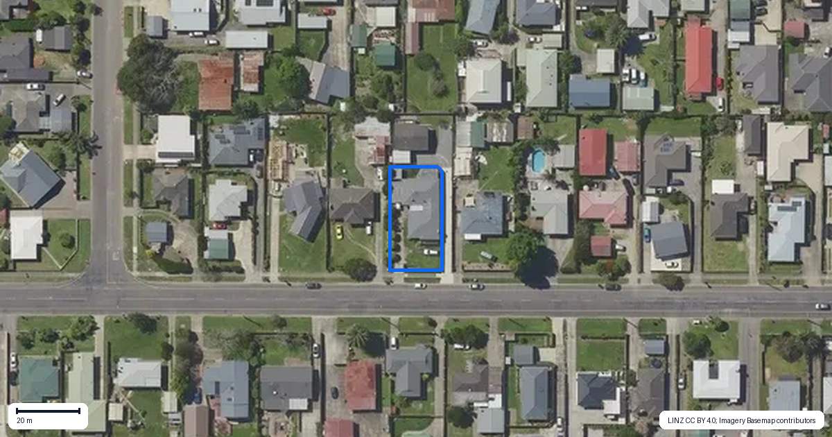 Property context map for 176 James Street, Whakatane