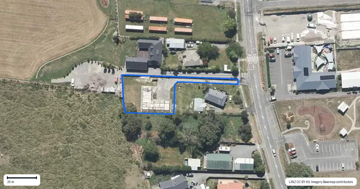 Property context map for 201A Tuahiwi Road, Tuahiwi, Kaiapoi