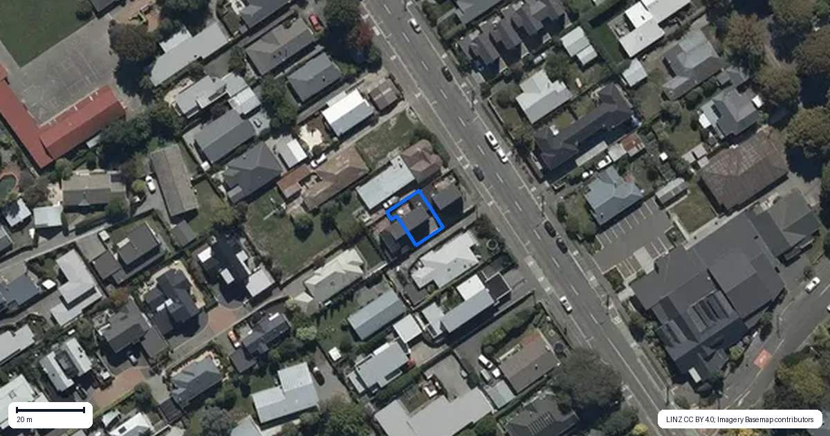 Property context map for 2/29 Rutland Street, St Albans, Christchurch