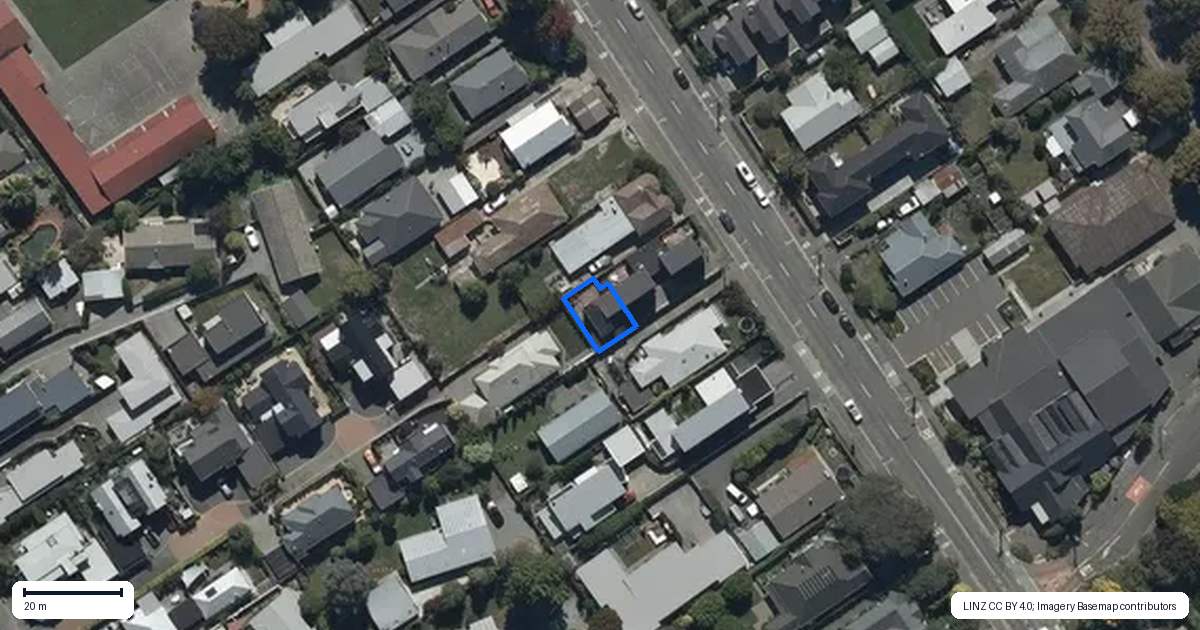 Property context map for 3/29 Rutland Street, St Albans, Christchurch