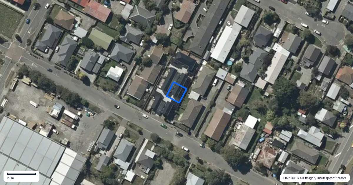 Property context map for 2/51 Laurence Street, Waltham, Christchurch