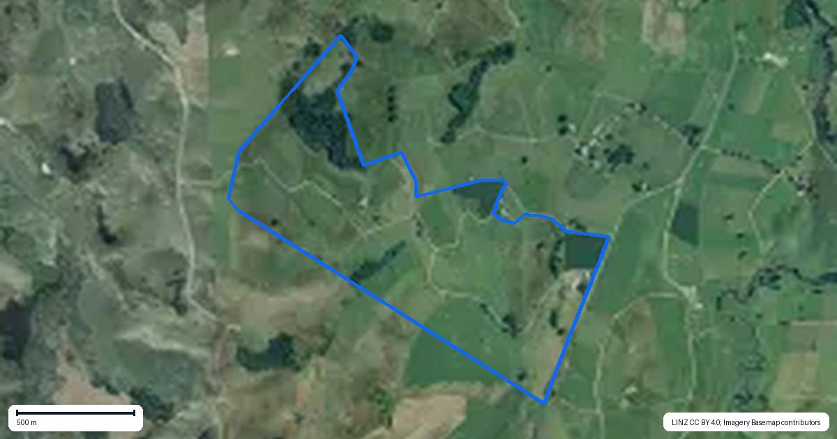 Property context map for 246 Parapara Road, Tirau