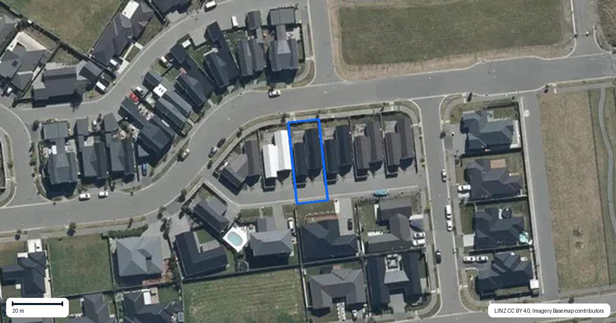 Property context map for 4/1 Hebe Lane, Northwood, Christchurch