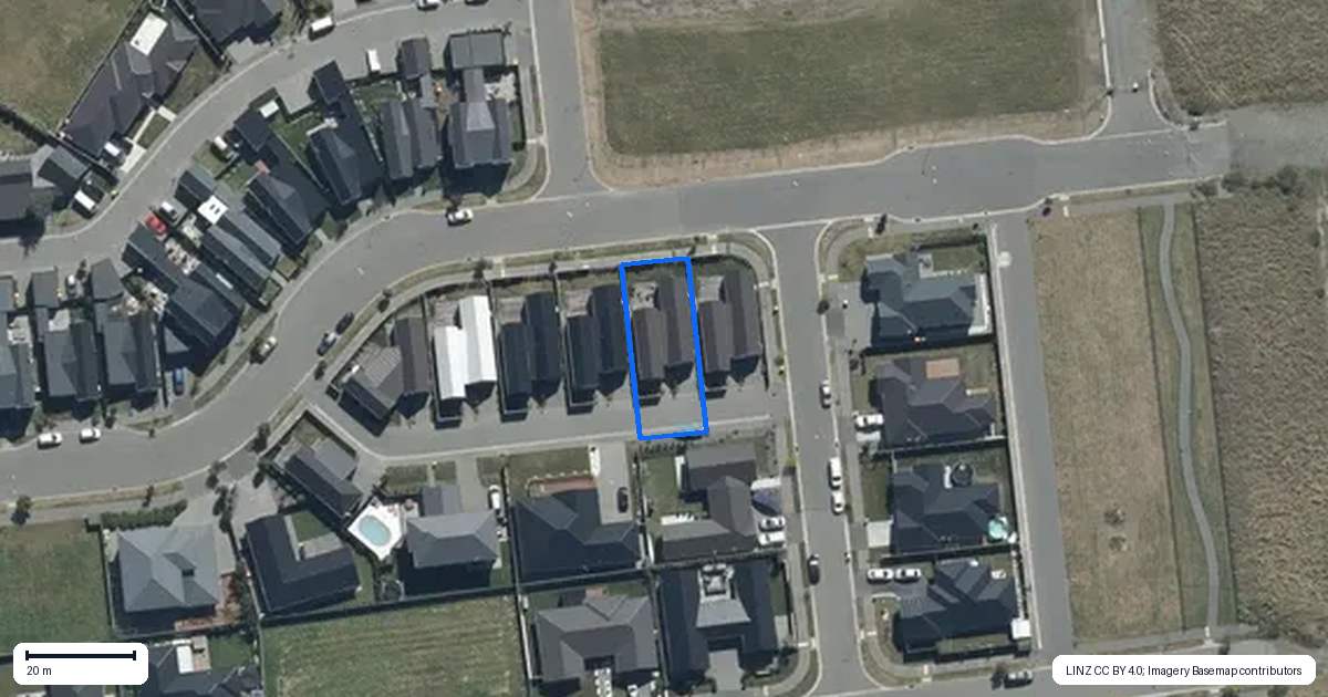 Property context map for 6/1 Hebe Lane, Northwood, Christchurch