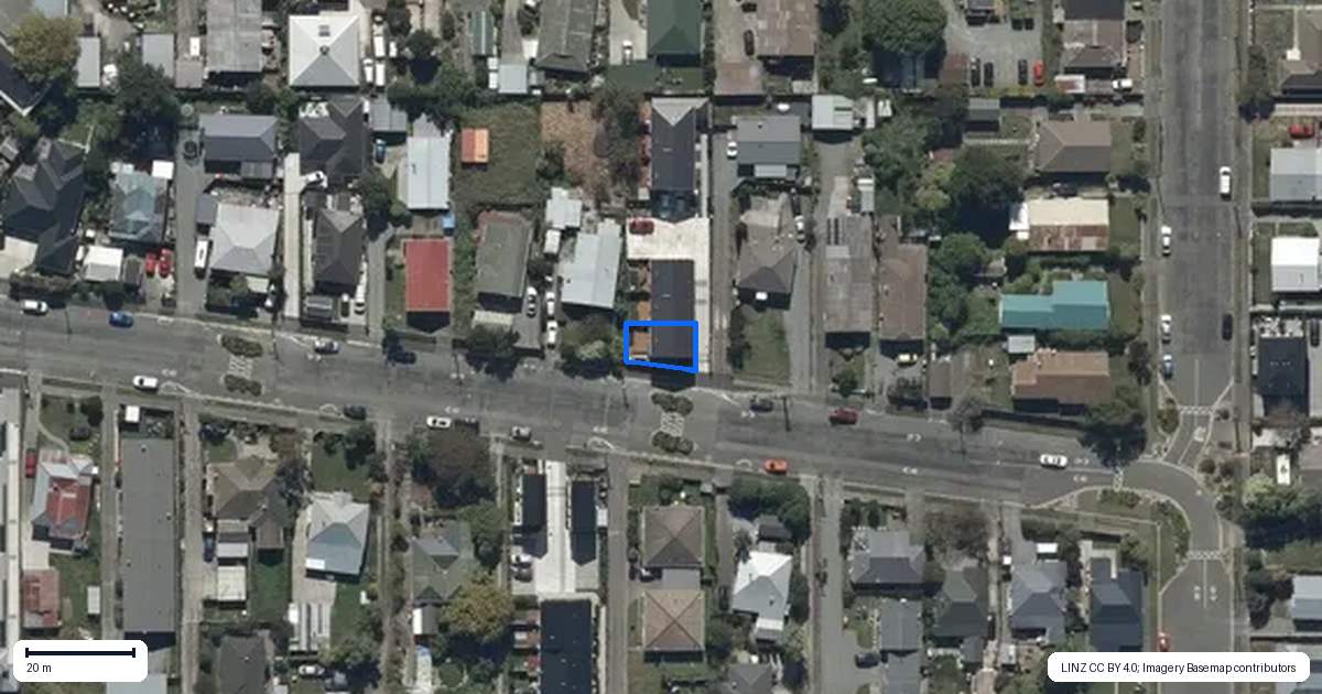 Property context map for 1/41 Wellington Street, Phillipstown, Christchurch