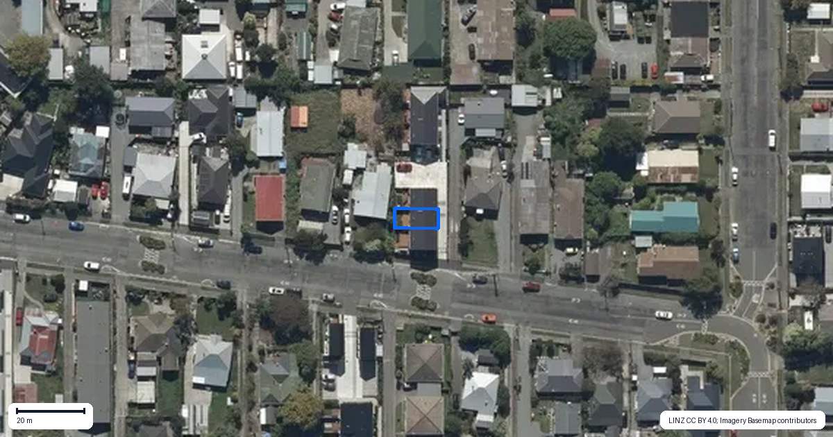 Property context map for 2/41 Wellington Street, Phillipstown, Christchurch
