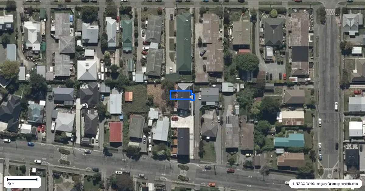 Property context map for 5/41 Wellington Street, Phillipstown, Christchurch