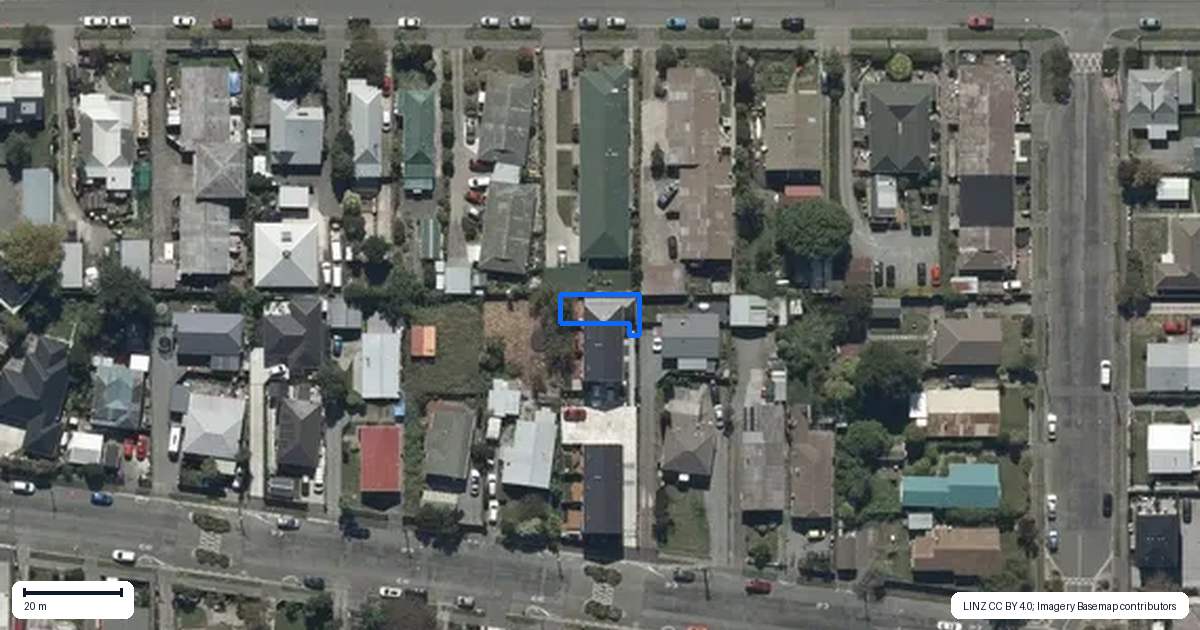 Property context map for 6/41 Wellington Street, Phillipstown, Christchurch